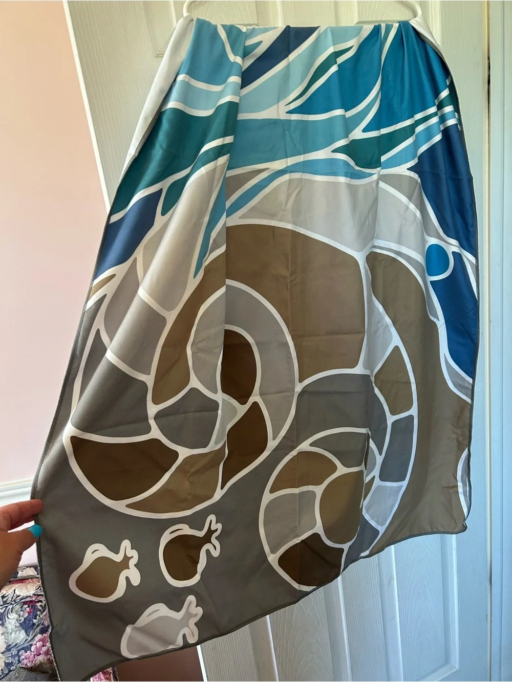 Norwex limited edition beach towel blue fish ocean